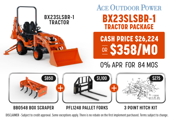 Ace Outdoor Power - BX23SLSBR-1 Tractor Package