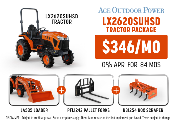 Ace Outdoor Power - LX2620SUHSD Tractor Package